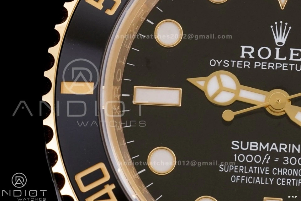 Best SH3235 YG Edition Submariner On Dial 1:1 126618 Bracelet Black YG LN Clean 0509